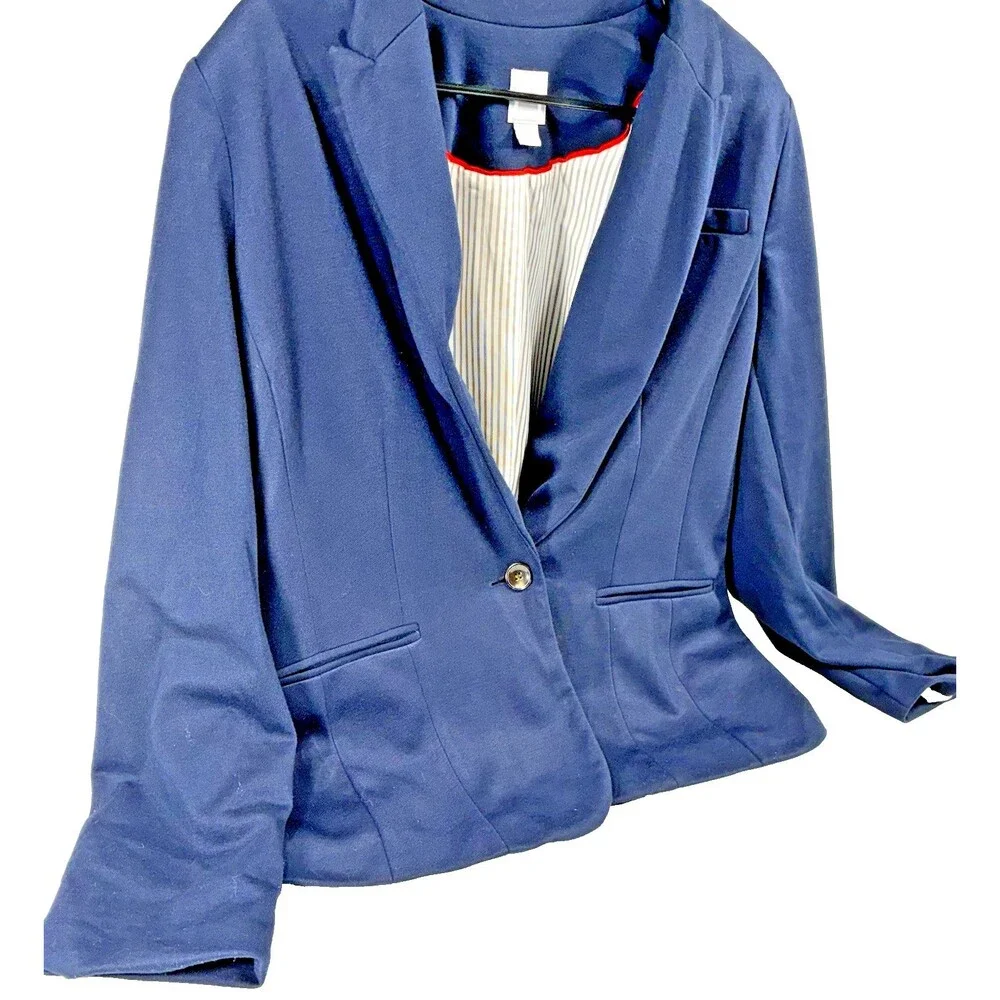 J.C.Penney  JCP Navy Blue Women’s Lined Career Blazer Business Extra Large - Picture 2 of 9